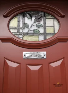 022 Security Door With Stained Glass