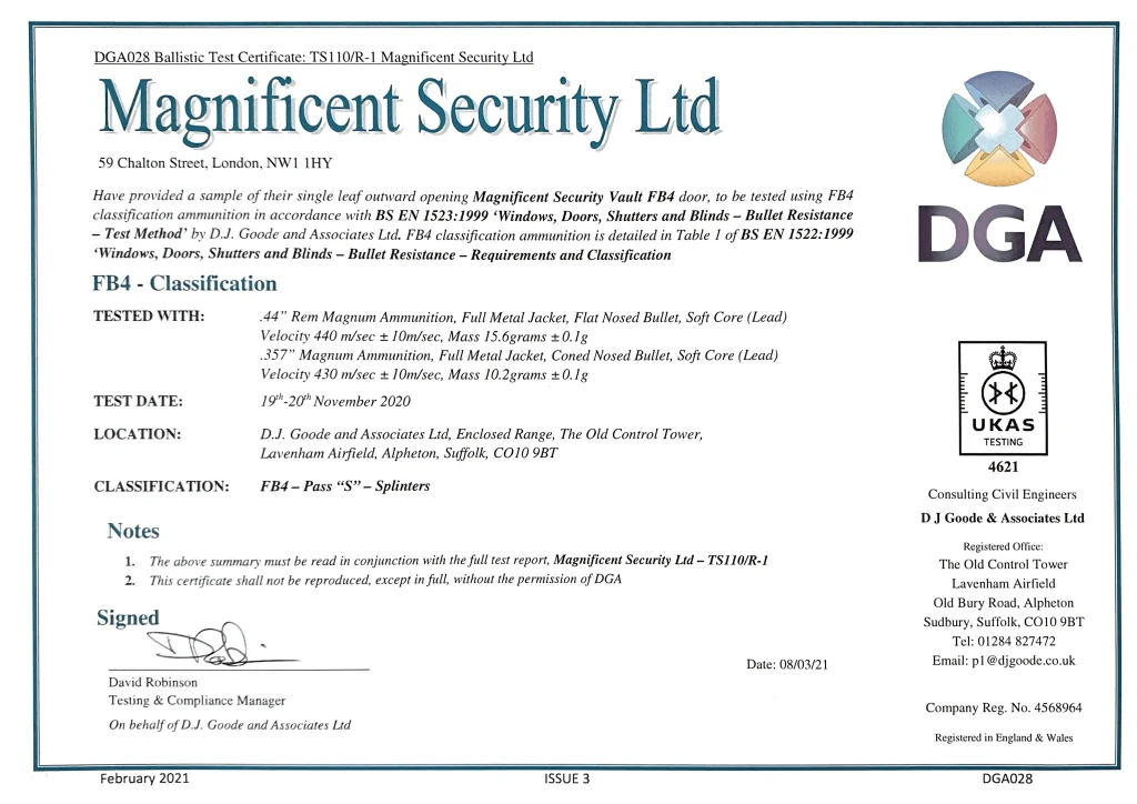 Magnificent Security Fb4 Vault Door Certificate Webp 1